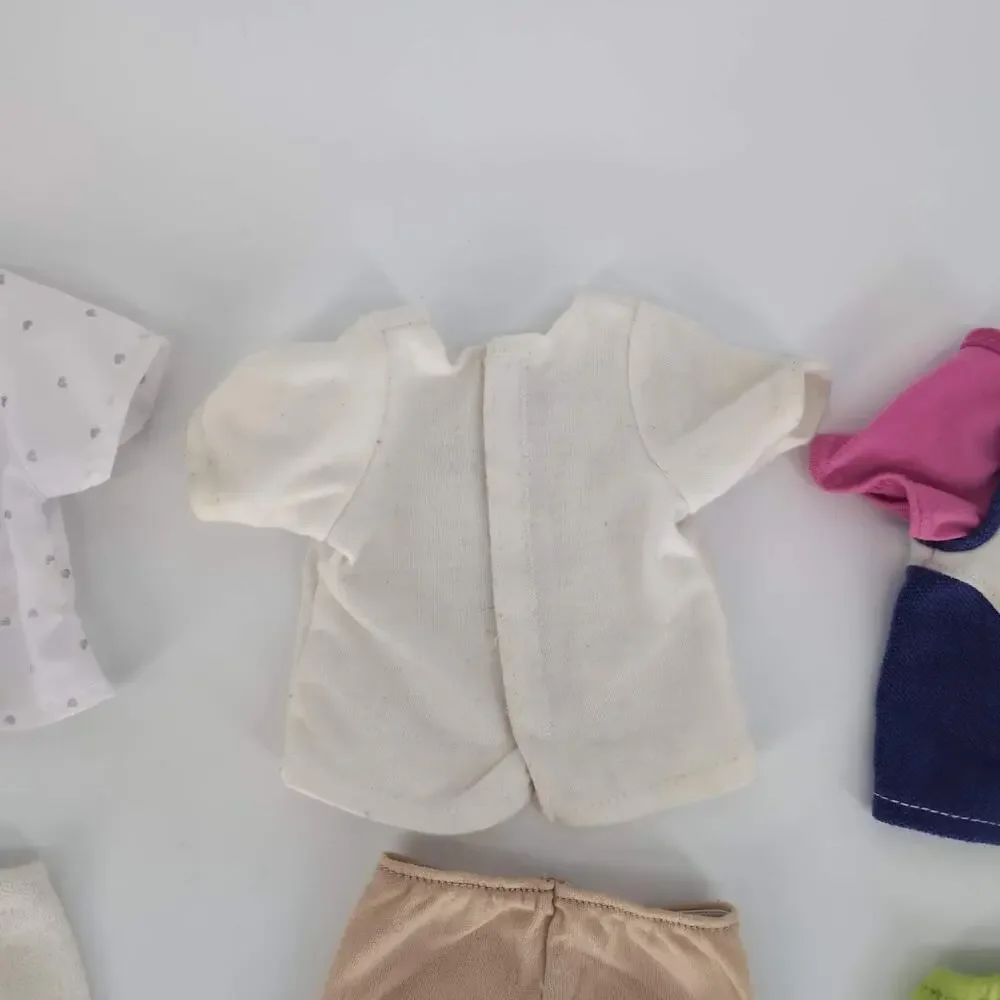8 + 1 Piece Doll Clothing Bundle - 4 Short Sleeve Tops & 4 Bottoms for 18
